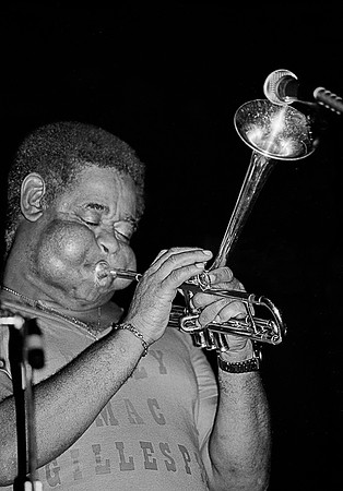 Dizzy Gillespie performing at Dr Jazz