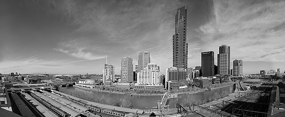 Southbank viewed from Flinders Street Station Clock Tower (2012)