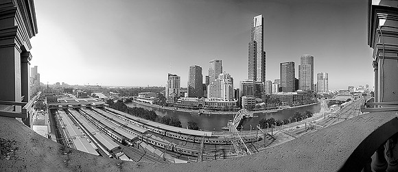 Southbank viewed from Clock Tower of Flinders Street Station (2012)